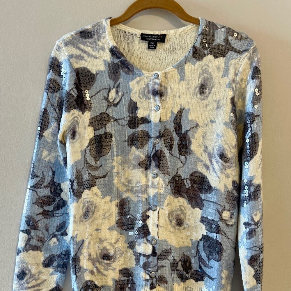 Isaac Mizrahi sequin cardigan